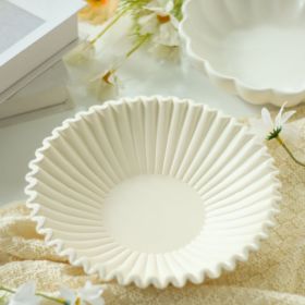 Better Homes & Garden off White Tabletop Decorative Ribbon Design Bowl