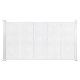 Retractable Baby Gate 34 in Tall Extend to 55 in Wide for Kids or Pets White