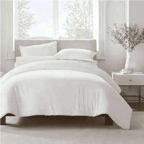 Serta Simply Clean Pleated Duvet Cover Queen (Option: Style1)