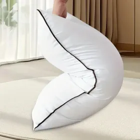 2 Pieces Bed Pillows Grey-STANGARD (Color: White)